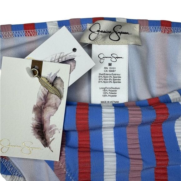 NWT Jessica Simpson Multicolor Striped Bikini Bottom - Picture 5 of 5
